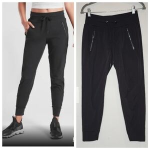 Athleta Trekkie North Joggers Black Size 0 Petite 25" inseam drawstring